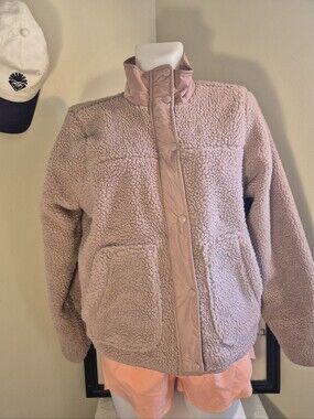 Pink Sherpa Jacket Ashley Vintage Charm Warm Cozy Fall Teddy Boho Casual Street